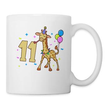 Avec Girafe - Anniversaire des enfants 11 ans - Mug blanc - blanc - Droite