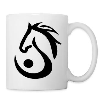 Buchstabe S mit Pferd - Tasse - Weiß - Rechts