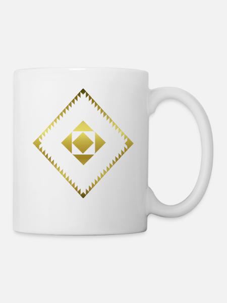 Geometrische Form - Grafik - Abstrakt - Geometrie - Tasse - Weiß