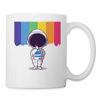 Astronaute Rainbow Heart - Mug blanc - blanc - Droite