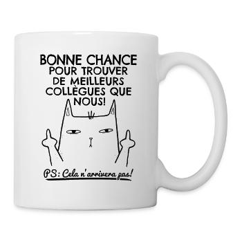 Idée cadeau départ collègue de travail humour - Mug blanc - blanc - Droite