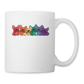 Rainbow French Bulldog Flag Pride LGBTQ Dogs - Mug - white - Right
