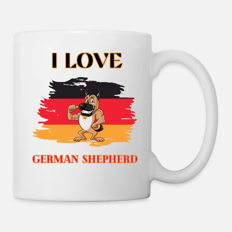 Süßer Deutscher Schäferhund - Tasse - Weiß