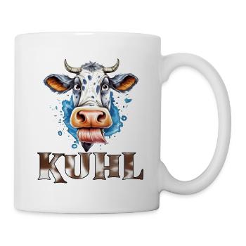 Lustiges Kuh, Spruch Kuhl, Bauern Land - Tasse - Weiß - Rechts