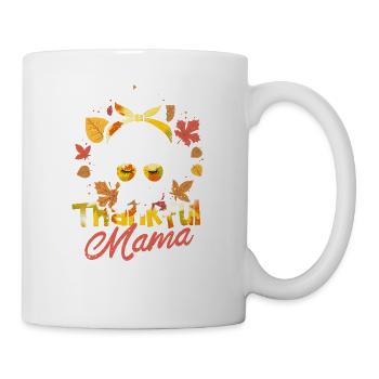 A grateful mom funny autumn autumn - Mug - white - Right