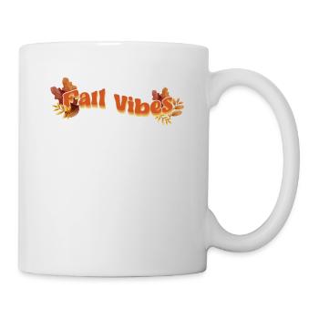 Bonjour les vibrations d’automne Saison Feuilles d’automne qui tombent - Mug blanc - blanc - Droite