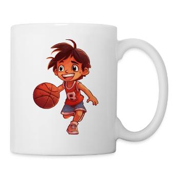 Basketball Playing Boy - Kids Basketball - Mug - white - Right