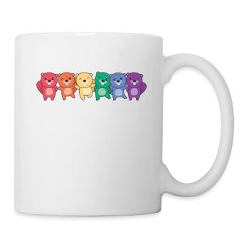 Regenbogen Biber Flag Pride LGBTQ süße Biber - Tasse - Weiß - Rechts