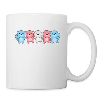 Transgender Flag Pride LGBTQ süßer Biber - Tasse - Weiß - Rechts