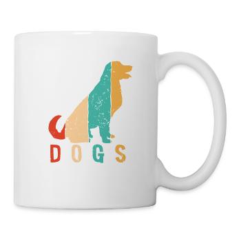 Retro Vierbeiner Wauwau Rüde Hundebesitzer Hund - Tasse - Weiß - Rechts