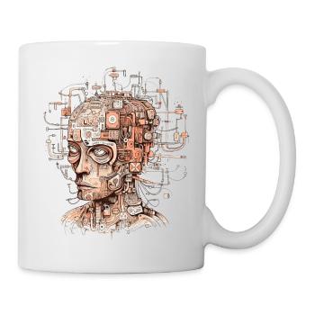 Abstrakter Geist - Tasse - Weiß - Rechts