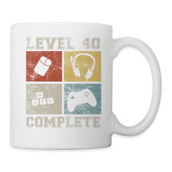 40 Birthday Gamer Level 40 complete Vintage - Mug - white - Right