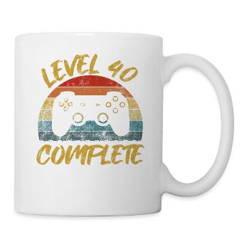 40 Birthday Gamer Level 40 complete Vintage - Mug - white - Right