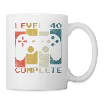 40 Birthday Gamer Level 40 complete Vintage - Mug - white - Right
