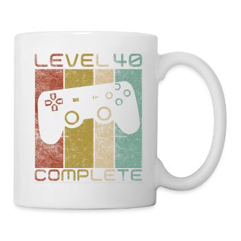 40 Birthday Gamer Level 40 complete Vintage - Mug - white - Right