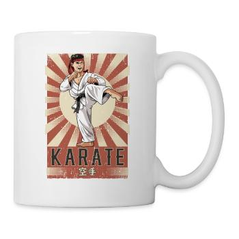 Karate - Tasse - Weiß - Rechts