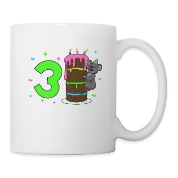 With Koala - Children's Birthday 3 Years - Mug - white - Right