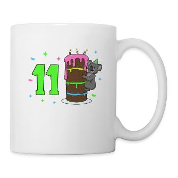 Avec Koala - Anniversaire des enfants 11 ans - Mug blanc - blanc - Droite