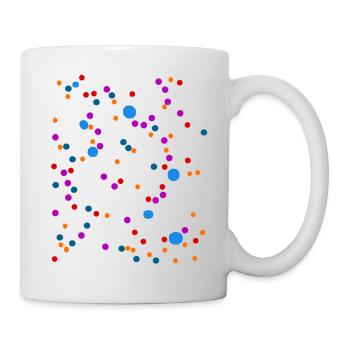 Points de couleur d’art abstrait - Mug blanc - blanc - Droite