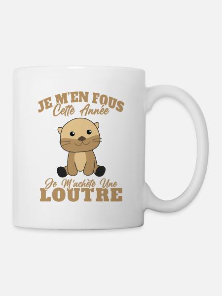 Je m'achète une loutre humour cadeau mignon - Mug blanc - blanc