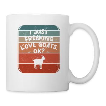 I Just Freaking Love Goats Ok Goat Lover - Mug - white - Right