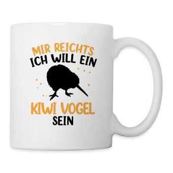 Will ein Kiwi Vogel sein Neuseeländischer Kiwi - Tasse - Weiß - Rechts