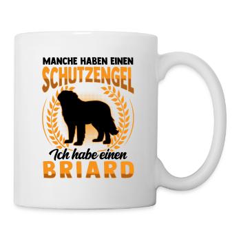 Briard ist mein Schutzengel Berger de Brie - Tasse - Weiß - Rechts