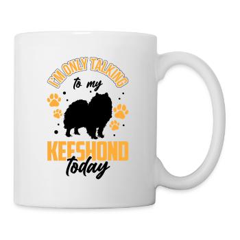 Talk only with Wolfsspitz German Keeshond - Mug - white - Right