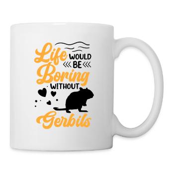 Alésage sans rongeur gerbille Gerbille - Mug blanc - blanc - Droite