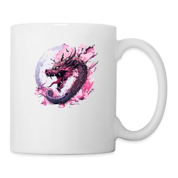 Japanischer Drache Retro Asiatischer Orientalischer Drache Cool - Tasse - Weiß - Rechts