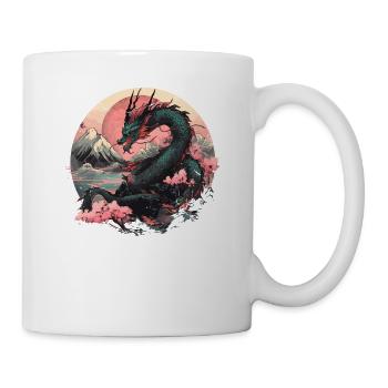 Fantasy Chinesischer Drache Cool Anime Arts Drachenspaß - Tasse - Weiß - Rechts