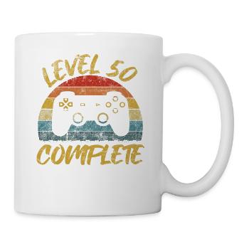50 Birthday Gamer Niveau 50 Vintage complet - Mug blanc - blanc - Droite