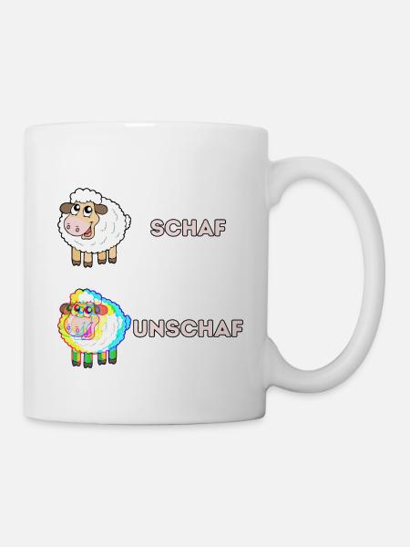 Schaf und Unschaf - Tasse - Weiß