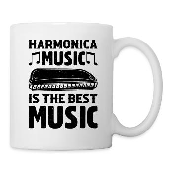 Harmonica Music Is The Best Music Musician Harmoni - Mug - white - Right