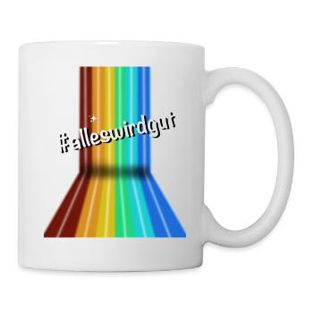 #alleswirdgut Everything Will Be Fine Saying Statement - Mug - white - Right