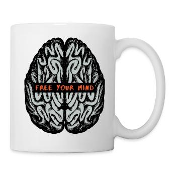 Free your mind! - Tasse - Weiß - Rechts