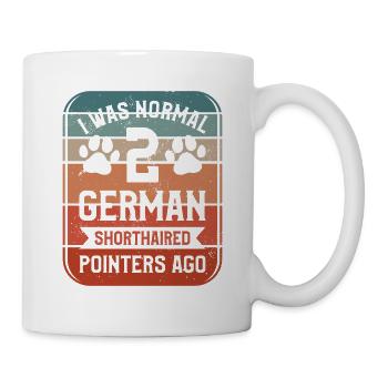 J’étais normal il y a 2 pointeurs allemands à poil court - Mug blanc - blanc - Droite
