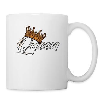 Awesome camping queen crown - Mug - white - Right