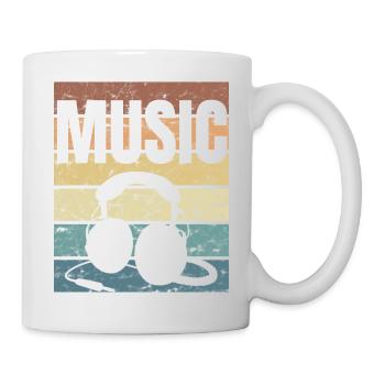 Musik Retro Crunge Notenschlüssel Musiker Liebe - Tasse - Weiß - Rechts
