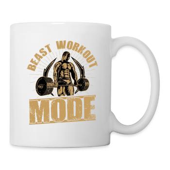 Beast Workout Mode Workout Training Weight Lifting - Mug blanc - blanc - Droite