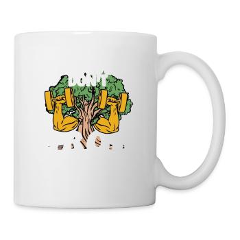 Biceps don't Grow On Trees Workout Training Weight - Mug - white - Right