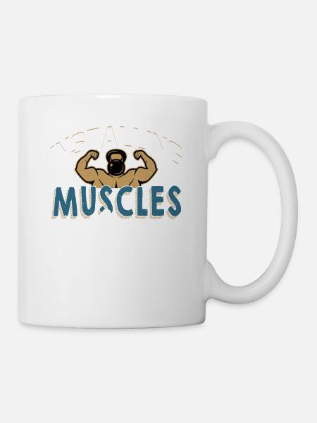 Installing Muscles Please Wait... Weight Lifting T - Tasse - Weiß