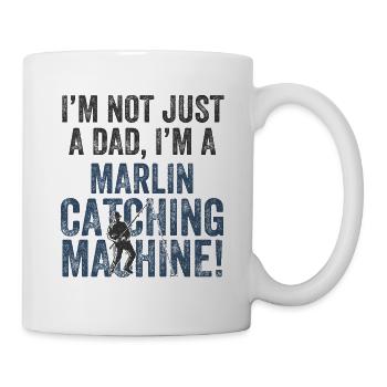 Papa Fängt - Marlin-Fischen - Tasse - Weiß - Rechts