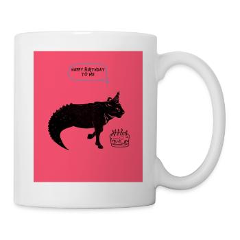 QU’EST-CE QUI M’ATTEND SUR MA NAISSANCE DAAAIY? - Mug blanc - blanc - Droite