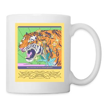 Tiger et une citation! - Mug blanc - blanc - Droite