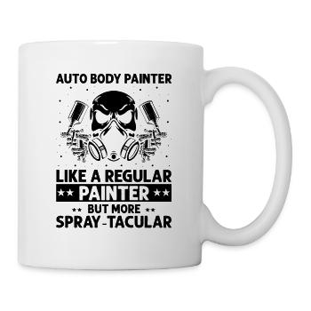 Dicton de carrossier pour les peintres automobiles - Mug blanc - blanc - Droite