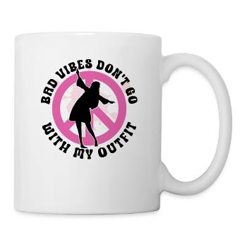 Hippie Peace Zeichen Frieden Blumen Blumenkind - Tasse - Weiß - Rechts