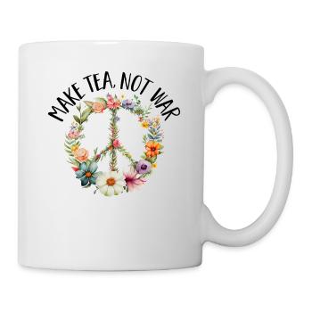 Hippie Peace Sign Peace Flowers Flower Child - Mug - white - Right