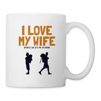 I love my Wife Hiking Mountain Hiking Hiking Trekking - Mug - white - Right