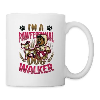 Dog walking - I'm a Pawfessional Dog - Mug - white - Right